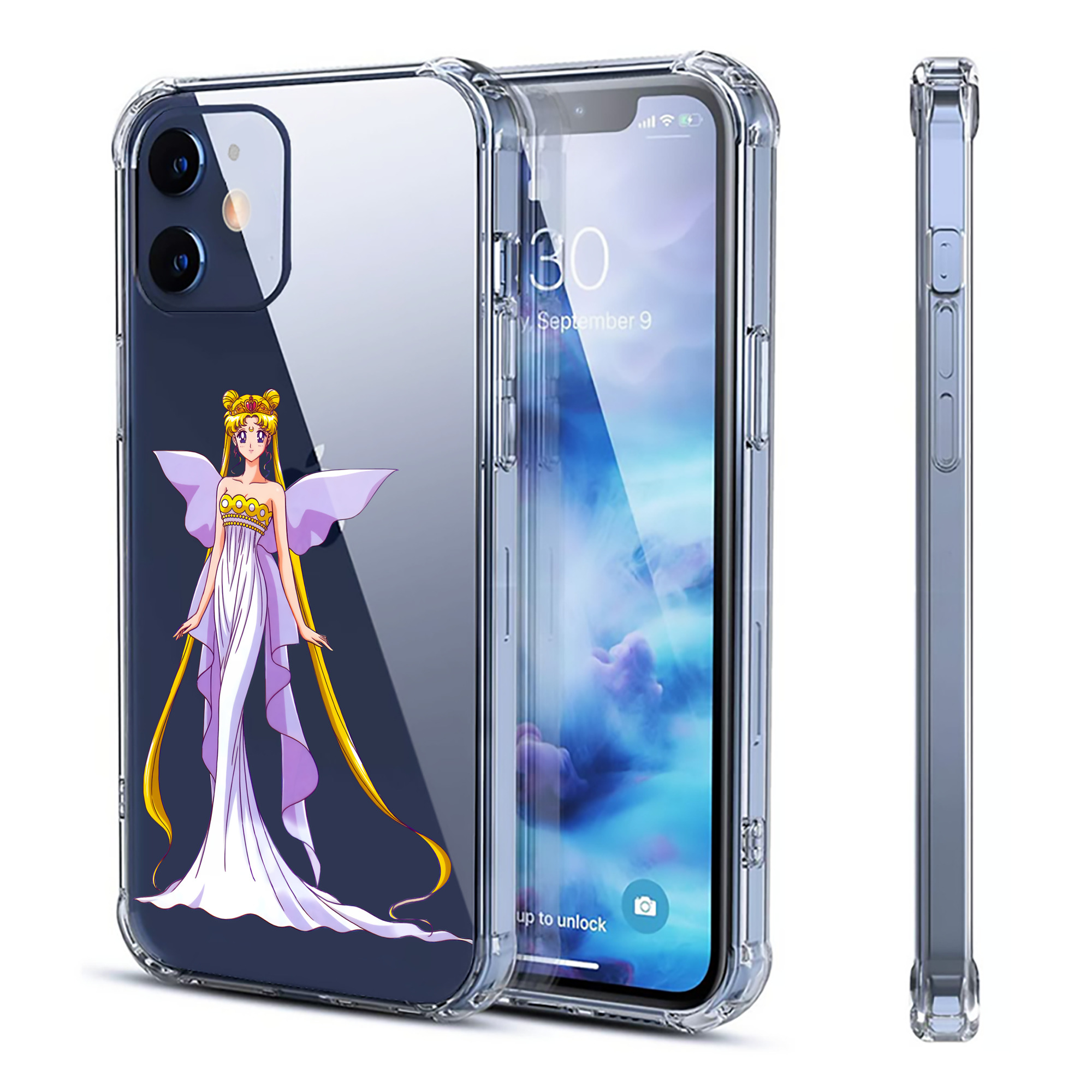 （画像用） 美少女戦士セーラームーン 愛野 美奈子 あいの みなこ Sailor Moon Aino Minako 【iPhone 12シリーズ対応】透明スマホケース（クリアソフトケース）